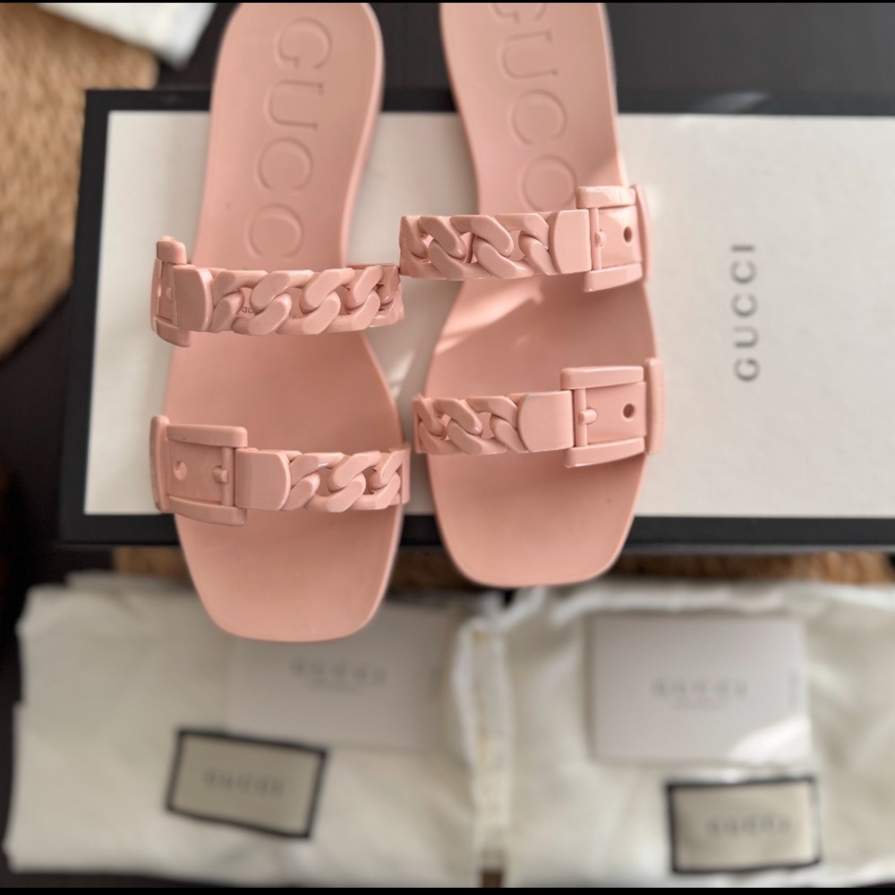 Gucci rubber buckle sandals